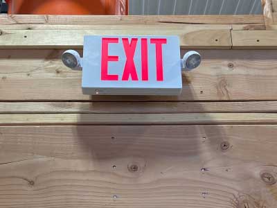 Exit Light Sign Installation